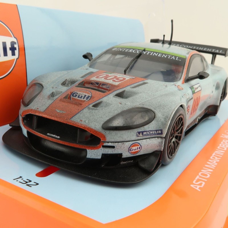 Scalextric C4316 Aston Martin DBR9 - Gulf Edition - ROFGO Dirty Girl Slot Car 1:32 Scale