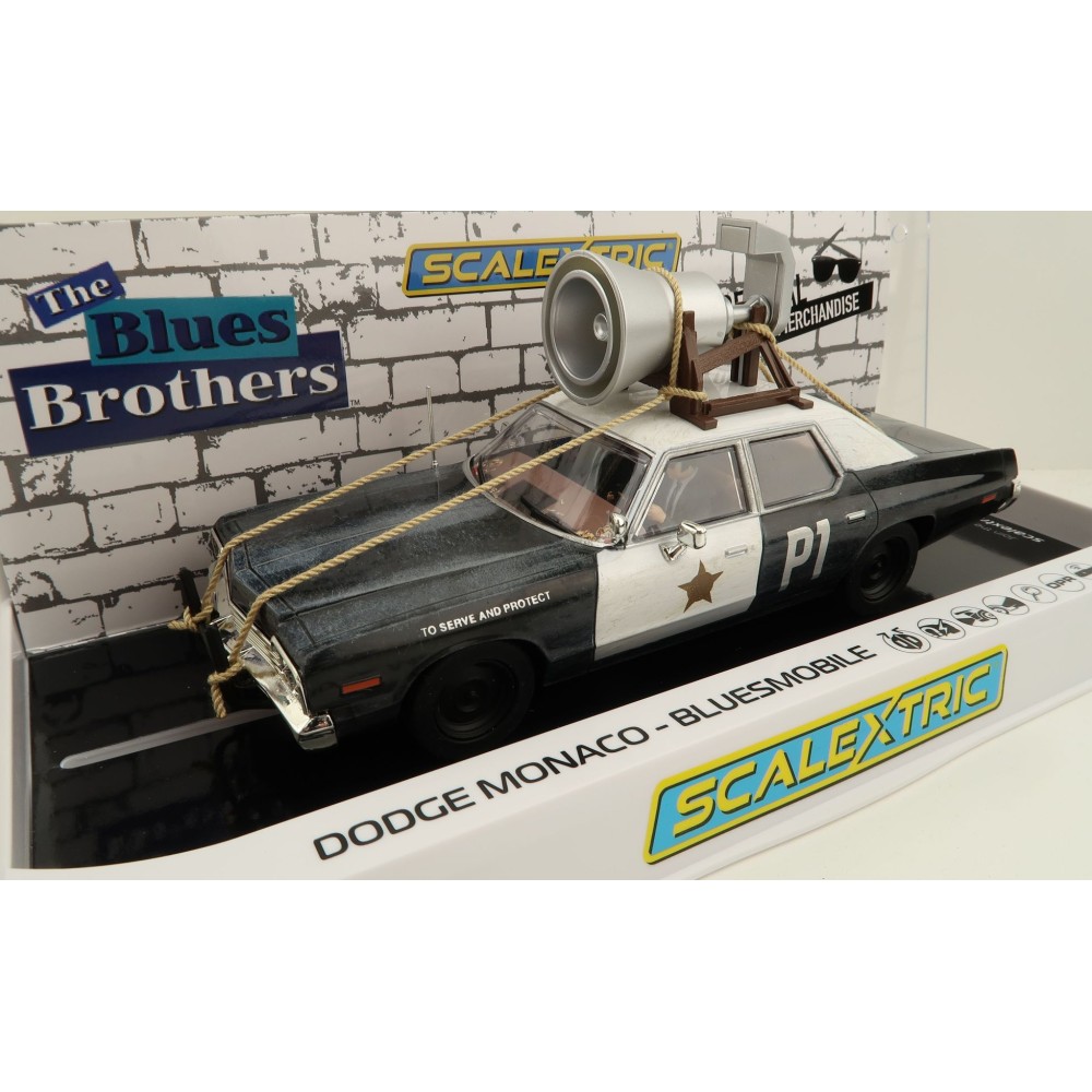 Scalextric C4322 Blues Brothers Dodge Monaco - Bluesmobile Slot Car 1:32 Scale