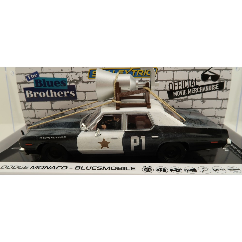 Scalextric C4322 Blues Brothers Dodge Monaco - Bluesmobile Slot Car 1:32 Scale