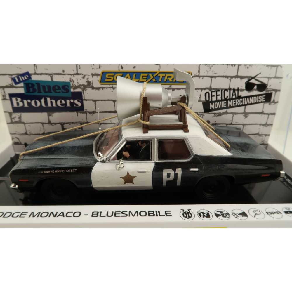 Scalextric C4322 Blues Brothers Dodge Monaco - Bluesmobile Slot Car 1:32 Scale