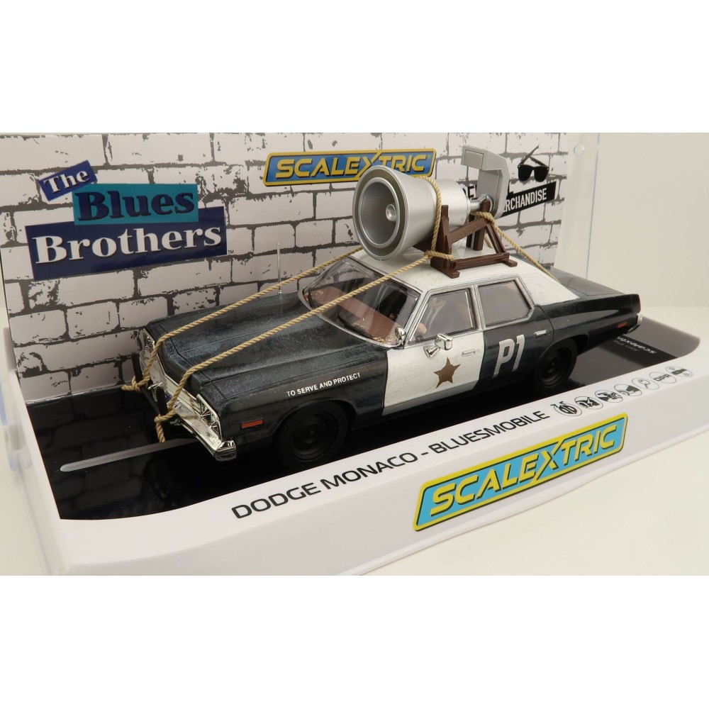 Scalextric C4322 Blues Brothers Dodge Monaco - Bluesmobile Slot Car 1:32 Scale