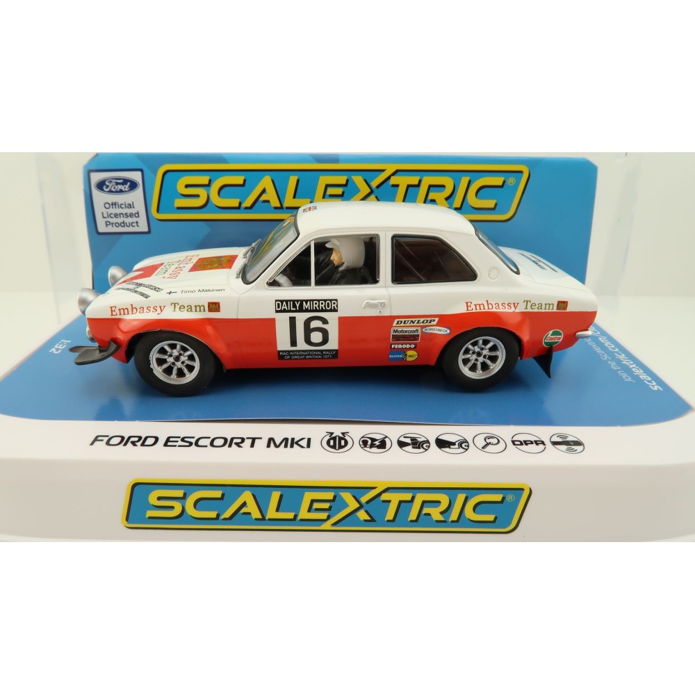 Scalextric C4324 Ford Escort MK1 - Rac Rally 1971 Slot Car 1:32 Scale