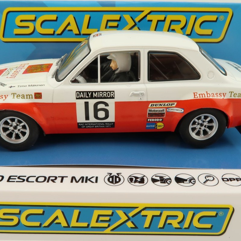 Scalextric C4324 Ford Escort MK1 - Rac Rally 1971 Slot Car 1:32 Scale