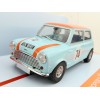 Scalextric C4325 Austin Mini Cooper S Gulf Edition Nick Riley Slot Car 1:32 Scale