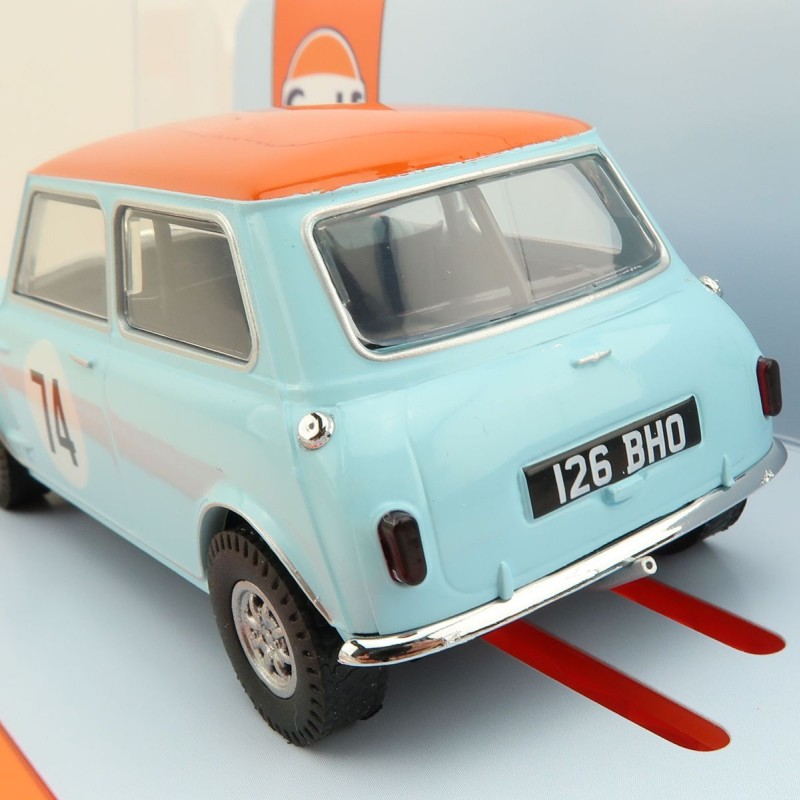 Scalextric C4325 Austin Mini Cooper S Gulf Edition Nick Riley Slot Car 1:32 Scale