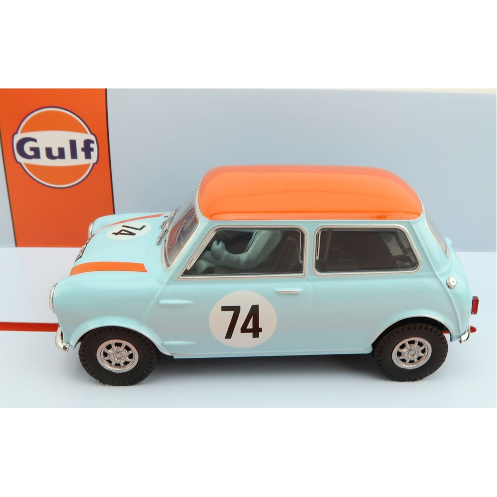 Scalextric C4325 Austin Mini Cooper S Gulf Edition Nick Riley Slot Car 1:32 Scale