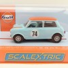 Scalextric C4325 Austin Mini Cooper S Gulf Edition Nick Riley Slot Car 1:32 Scale