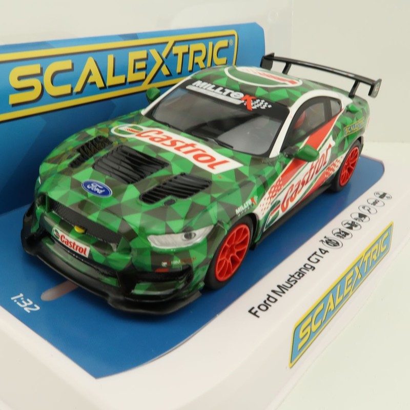 Scalextric C4327 Ford Mustang GT4 - Castrol Drift Car Slot Car 1:32 Scale