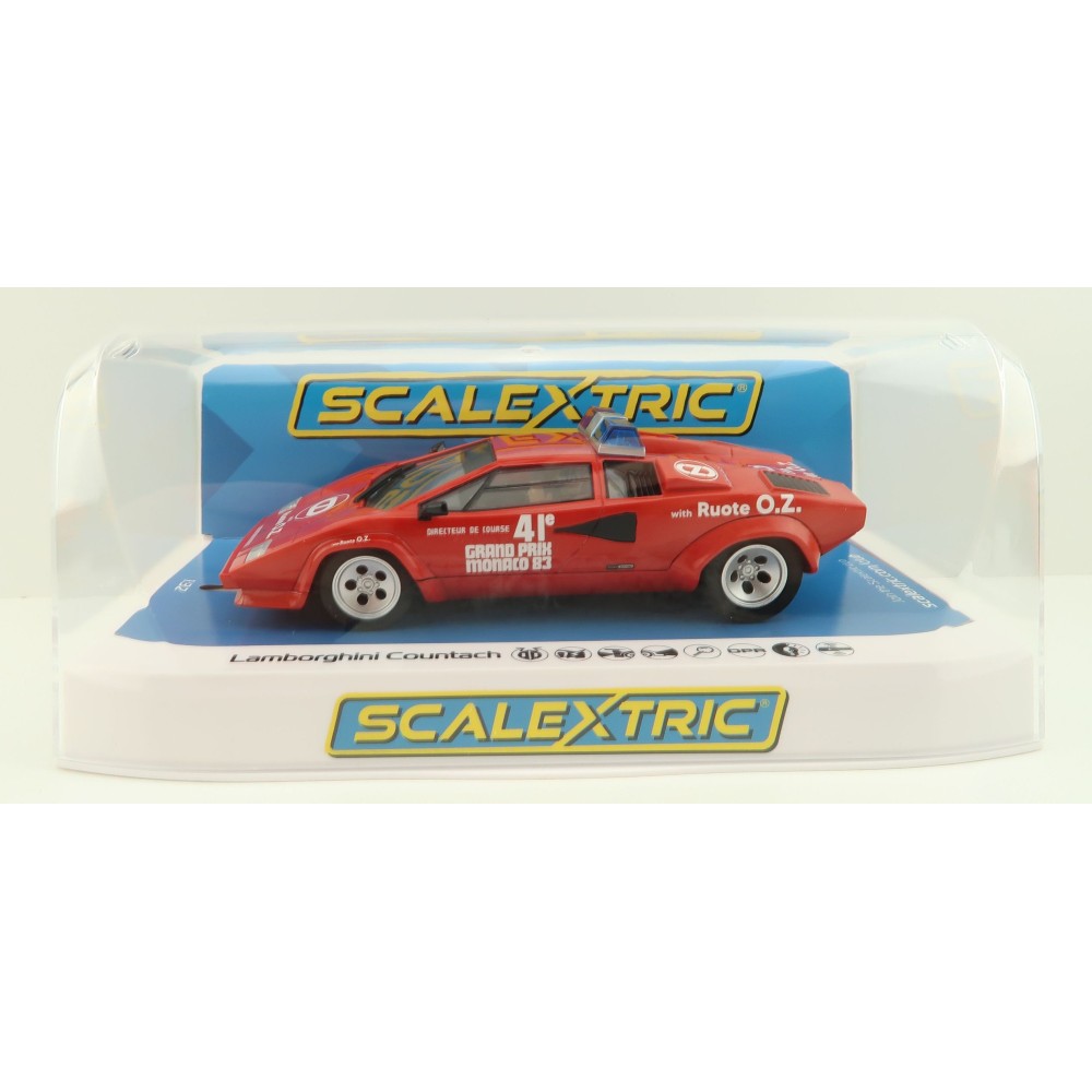 Scalextric C4329 Lamborghini Countach 1983 Monaco GP Safety Car Slot Car 1:32 Scale