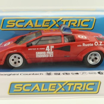 Scalextric C4329 Lamborghini Countach 1983 Monaco GP Safety Car Slot Car 1:32 Scale