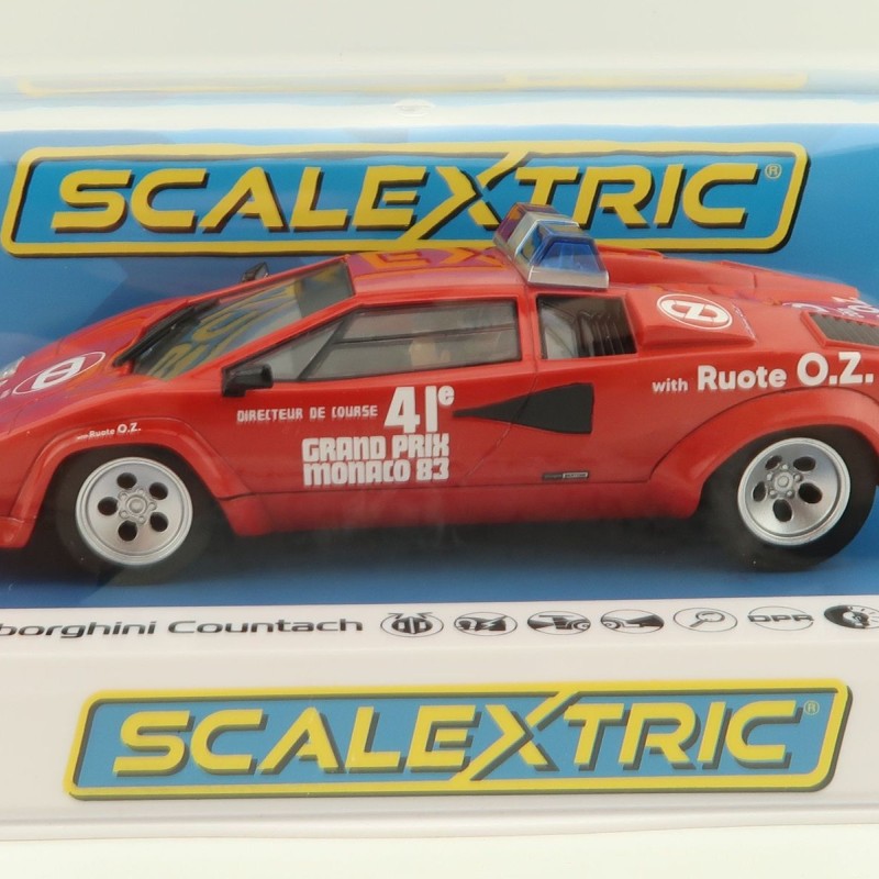 Scalextric C4329 Lamborghini Countach 1983 Monaco GP Safety Car Slot Car 1:32 Scale