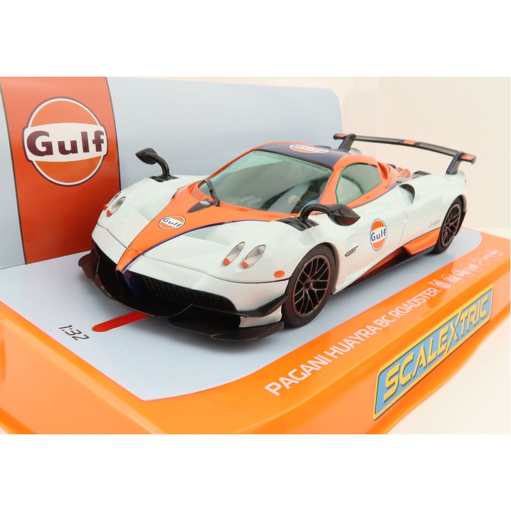 Scalextric C4335 Pagani Huayra BC Roadster - Gulf Edition Slot Car 1:32 Scale