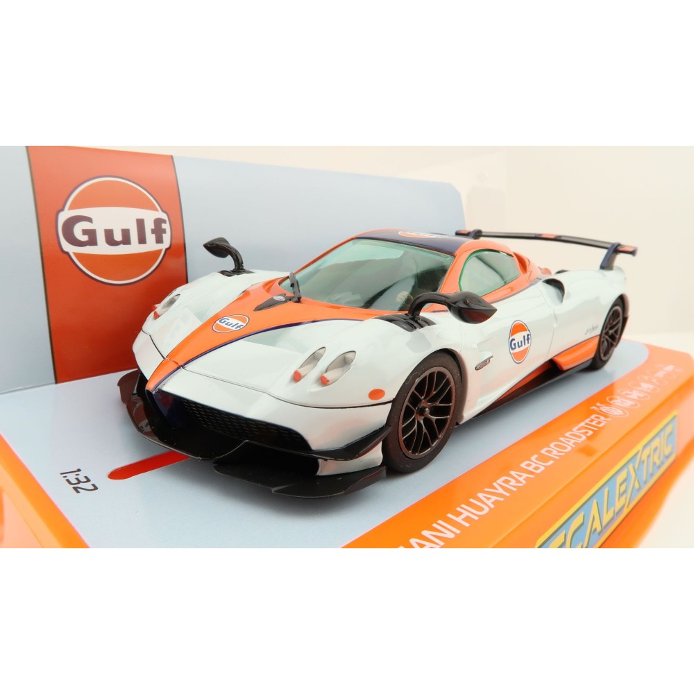 Scalextric C4335 Pagani Huayra BC Roadster - Gulf Edition Slot Car 1:32 Scale