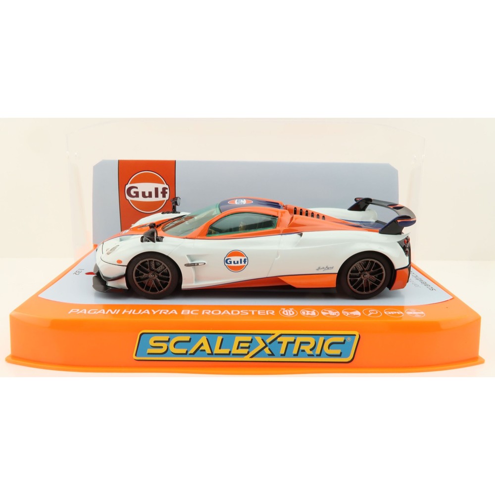 Scalextric C4335 Pagani Huayra BC Roadster - Gulf Edition Slot Car 1:32 Scale
