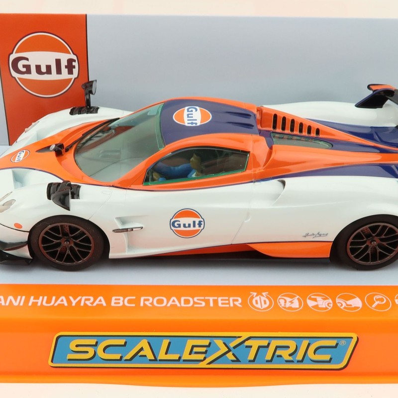 Scalextric C4335 Pagani Huayra BC Roadster - Gulf Edition Slot Car 1:32 Scale