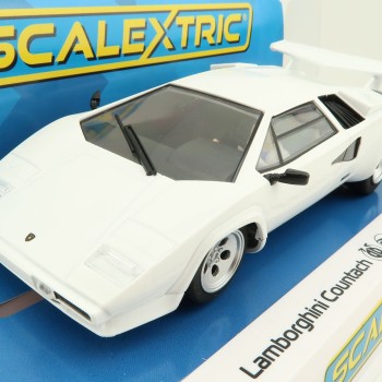 Scalextric C4336 Lamborghini Countach White Slot Car 1:32 Scale