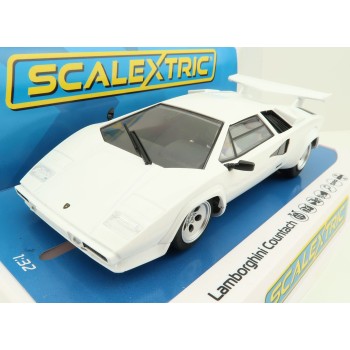 Scalextric C4336 Lamborghini Countach White Slot Car 1:32 Scale