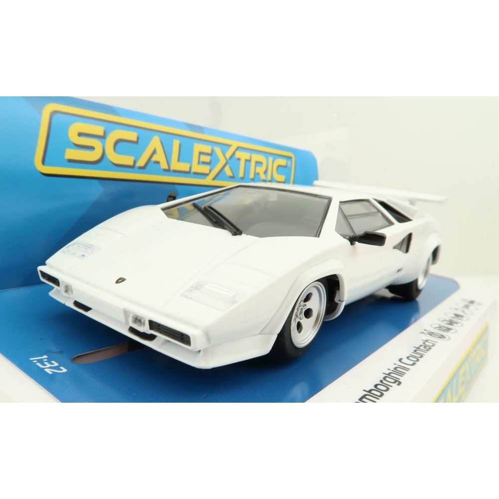 Scalextric C4336 Lamborghini Countach White Slot Car 1:32 Scale