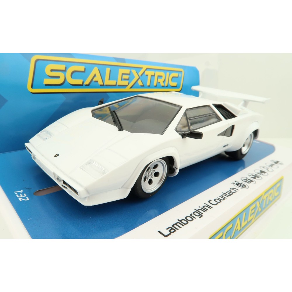 Scalextric C4336 Lamborghini Countach White Slot Car 1:32 Scale