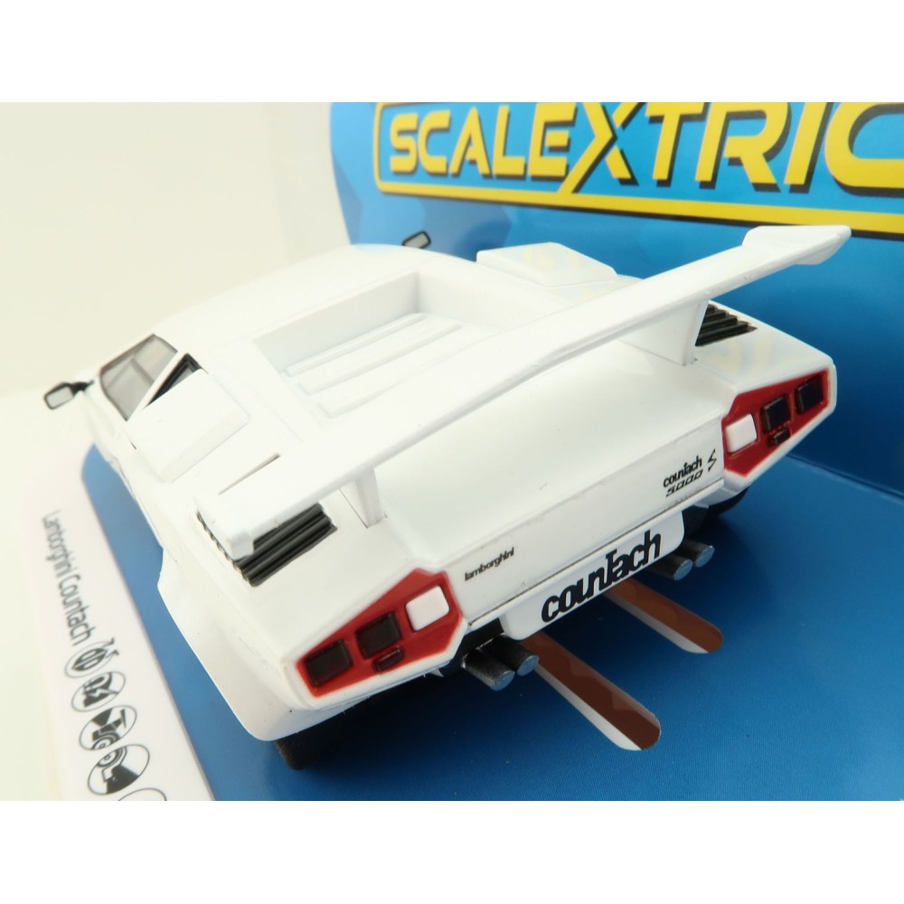 Scalextric C4336 Lamborghini Countach White Slot Car 1:32 Scale