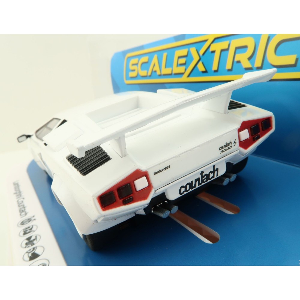 Scalextric C4336 Lamborghini Countach White Slot Car 1:32 Scale