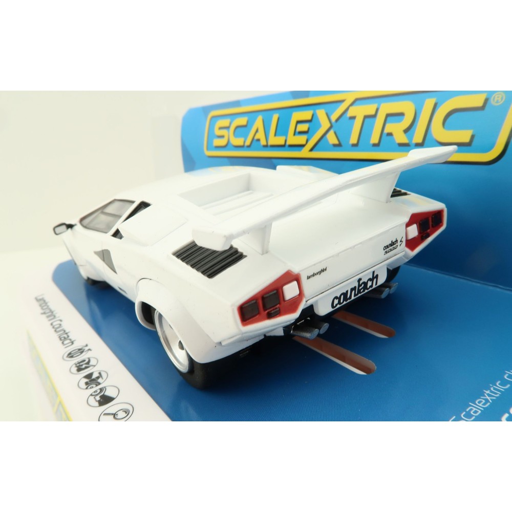 Scalextric C4336 Lamborghini Countach White Slot Car 1:32 Scale