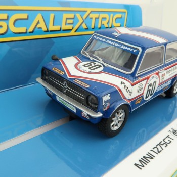 Scalextric C4337 Mini 1275GT - Patrick Motorsport - Richard Longman 1979 Slot Car 1:32 Scale