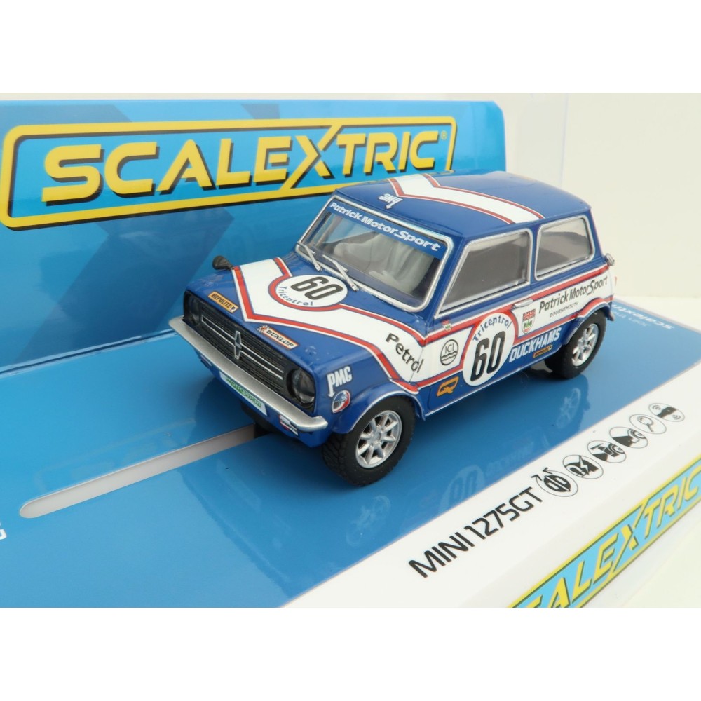 Scalextric C4337 Mini 1275GT - Patrick Motorsport - Richard Longman 1979 Slot Car 1:32 Scale