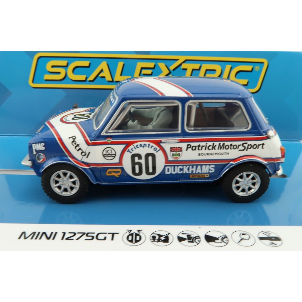 Scalextric C4337 Mini 1275GT - Patrick Motorsport - Richard Longman 1979 Slot Car 1:32 Scale
