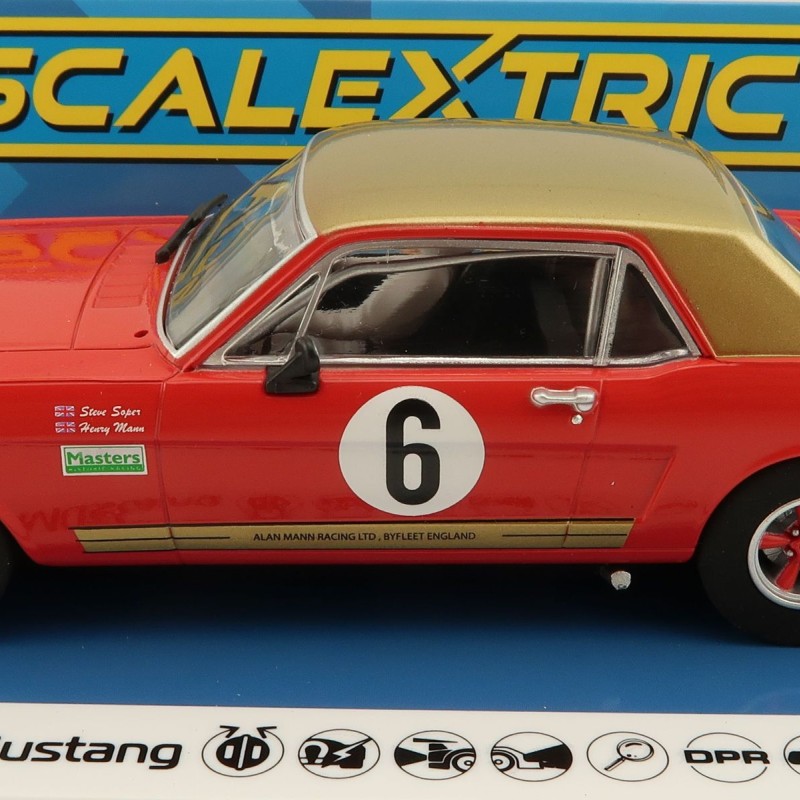 Scalextric C4339 Ford Mustang - Alan Mann Racing - Henry Mann & Steve Soper Slot Car 1:32 Scale
