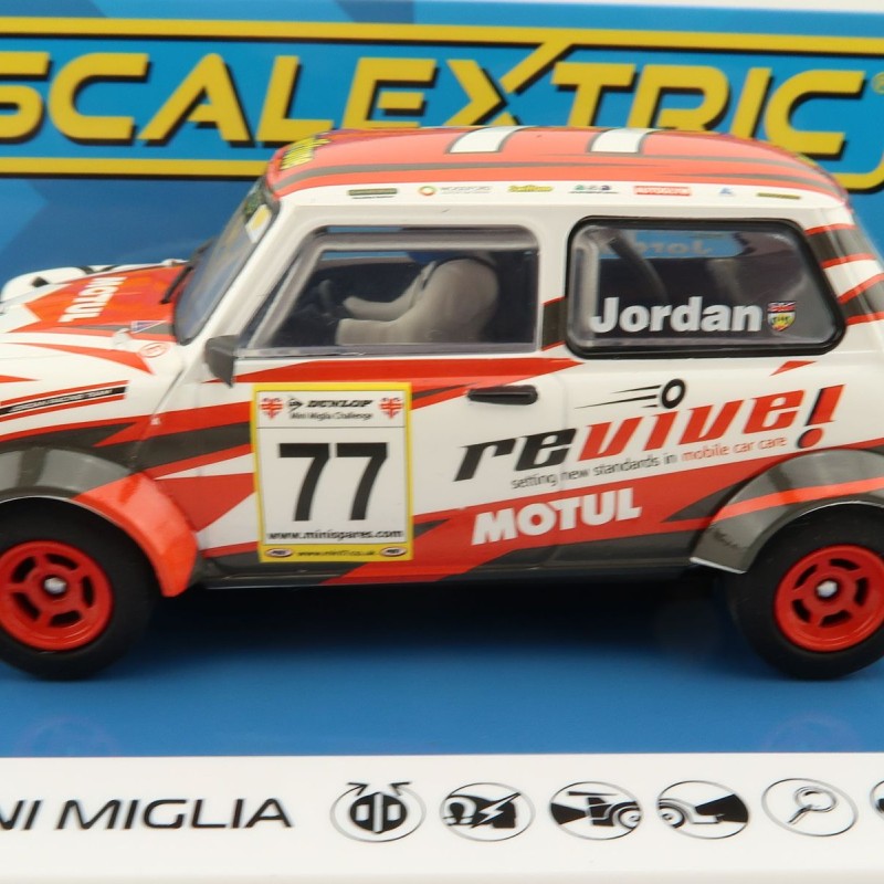 Scalextric C4344 Mini Miglia - JRT Racing Team - Andrew Jordan Slot Car 1:32 Scale