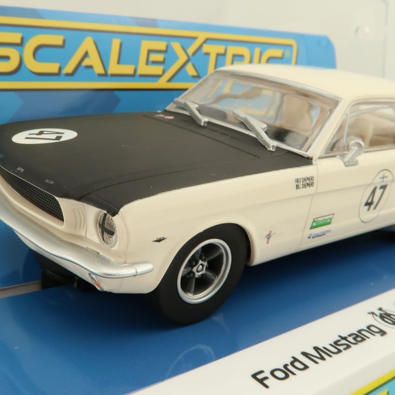 Scalextric C4353 Ford Mustang - Bill and Fred Shepherd - Goodwood Revival Slot Car 1:32 Scale