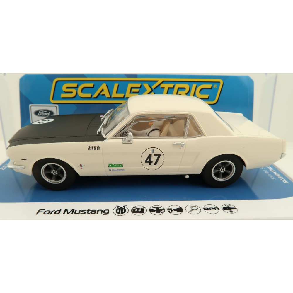 Scalextric C4353 Ford Mustang - Bill and Fred Shepherd - Goodwood Revival Slot Car 1:32 Scale
