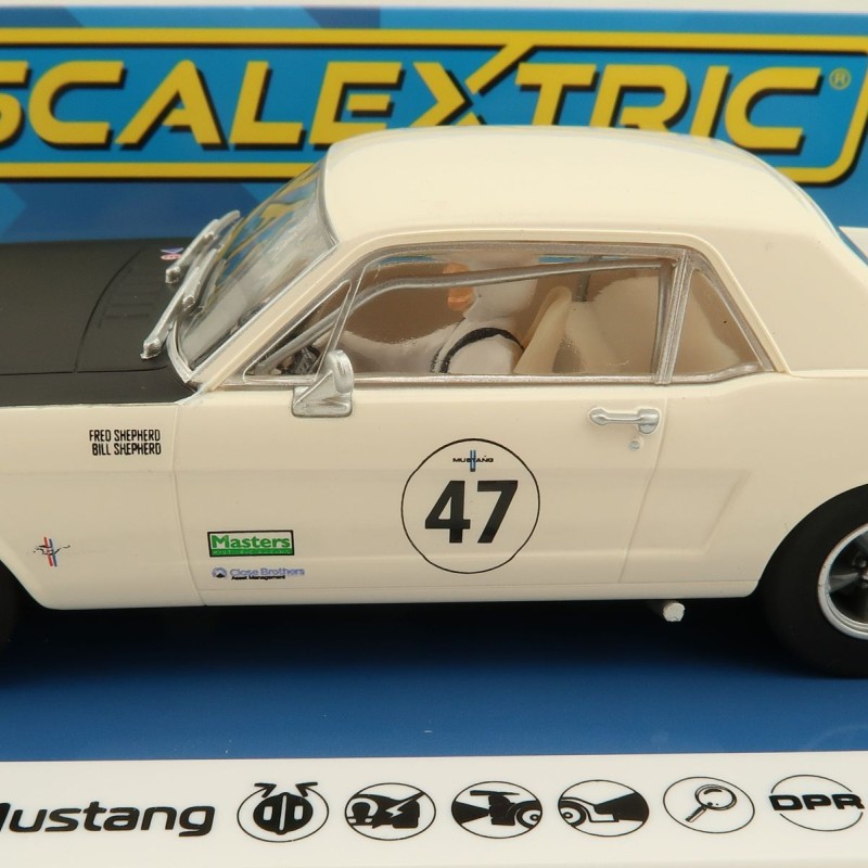 Scalextric C4353 Ford Mustang - Bill and Fred Shepherd - Goodwood Revival Slot Car 1:32 Scale