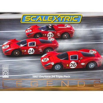 Scalextric C4391A 1967 Daytona 24 Slot Car Triple Ferrari Pack Limited Edition 2000 only