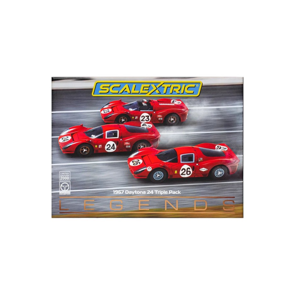 Scalextric C4391A 1967 Daytona 24 Slot Car Triple Ferrari Pack Limited Edition 2000 only