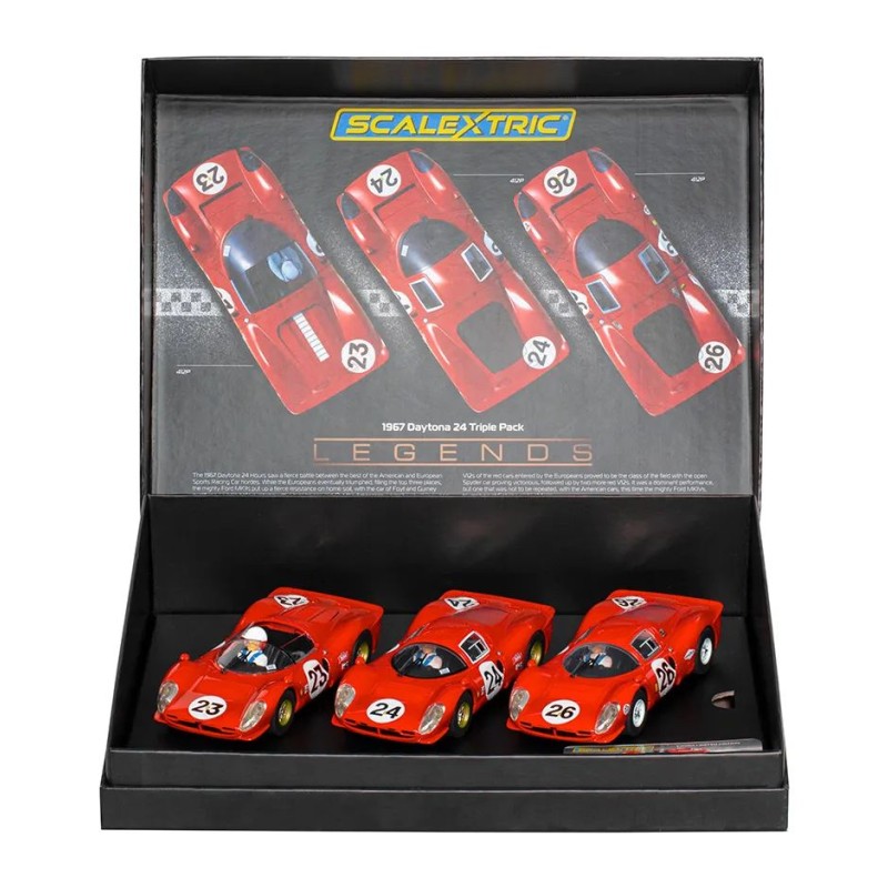 Scalextric C4391A 1967 Daytona 24 Slot Car Triple Ferrari Pack Limited Edition 2000 only