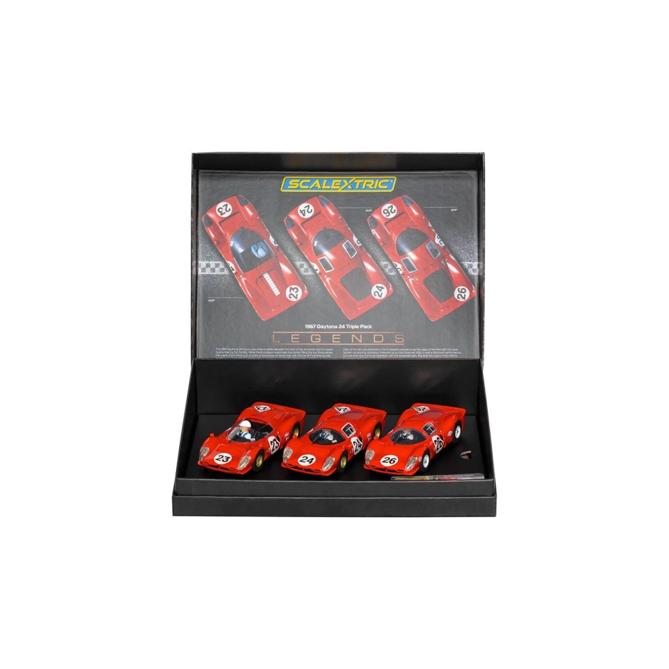 Scalextric C4391A 1967 Daytona 24 Slot Car Triple Ferrari Pack Limited Edition 2000 only