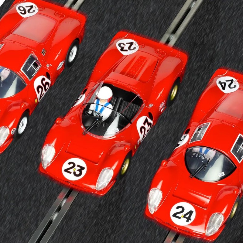 Scalextric C4391A 1967 Daytona 24 Slot Car Triple Ferrari Pack Limited Edition 2000 only