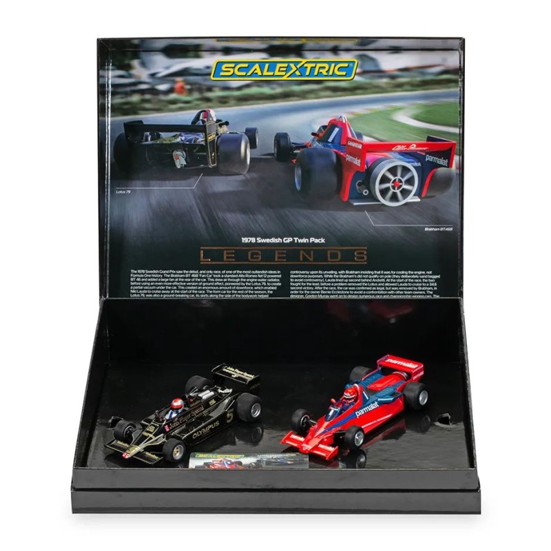 Scalextric C4392A 1978 Swedish Grand Prix Slot Car Twin Pack Limited Edition 1:32 Scale