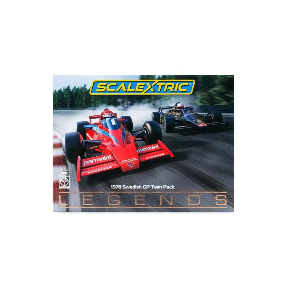 Scalextric C4392A 1978 Swedish Grand Prix Slot Car Twin Pack Limited Edition 1:32 Scale
