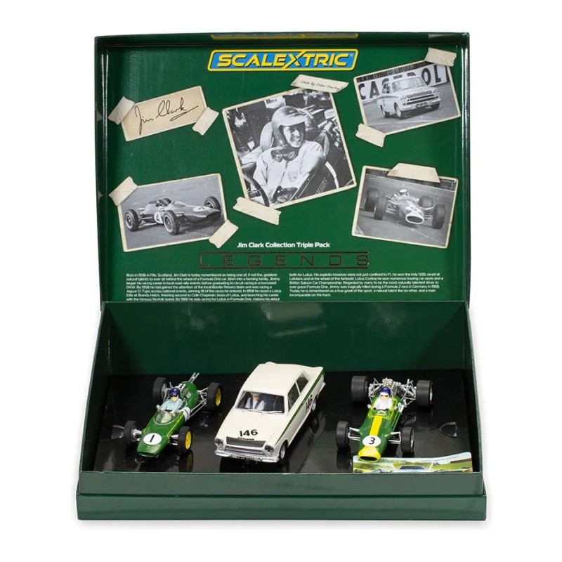 Scalextric C4395A The Legend of Jim Clark Slot Car Triple Pack Limited Edition 