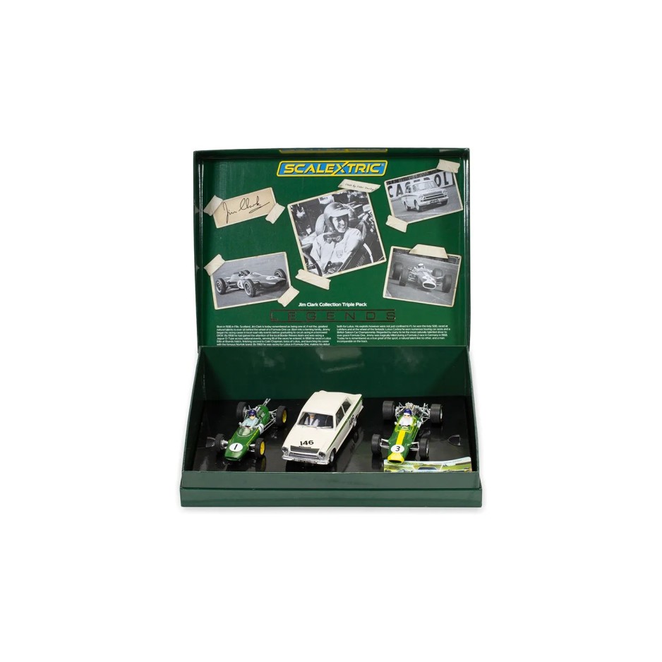 Scalextric C4395A The Legend of Jim Clark Slot Car Triple Pack Limited Edition 