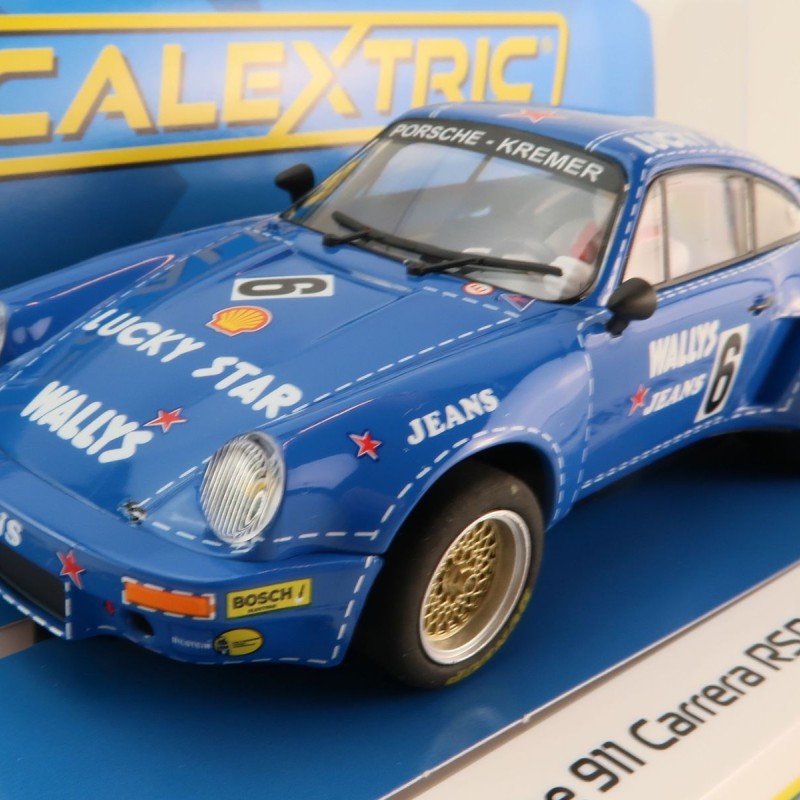 Scalextric C4398 Porsche 911 Carrera RSR 3.0 - Wallys Jeans Slot Car 1:32 Scale