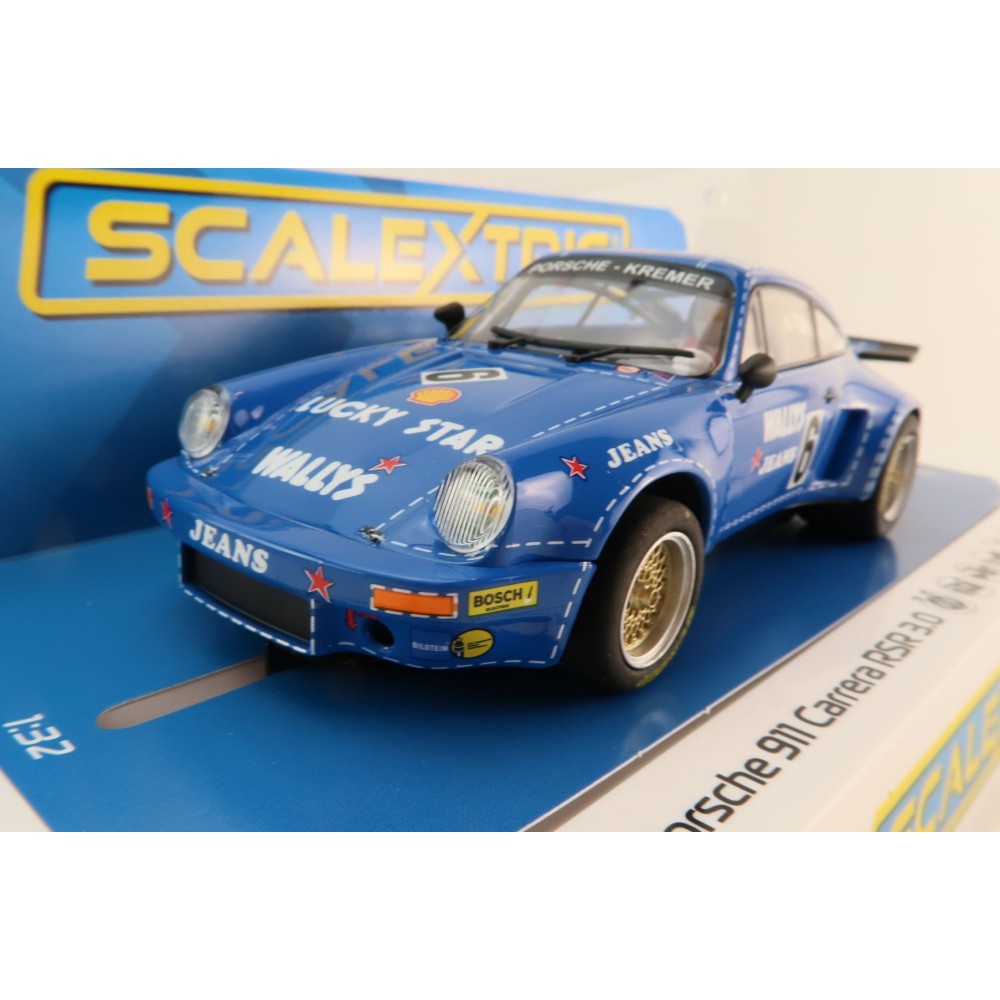 Scalextric C4398 Porsche 911 Carrera RSR 3.0 - Wallys Jeans Slot Car 1:32 Scale
