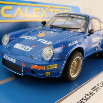Scalextric C4398 Porsche 911 Carrera RSR 3.0 - Wallys Jeans Slot Car 1:32 Scale