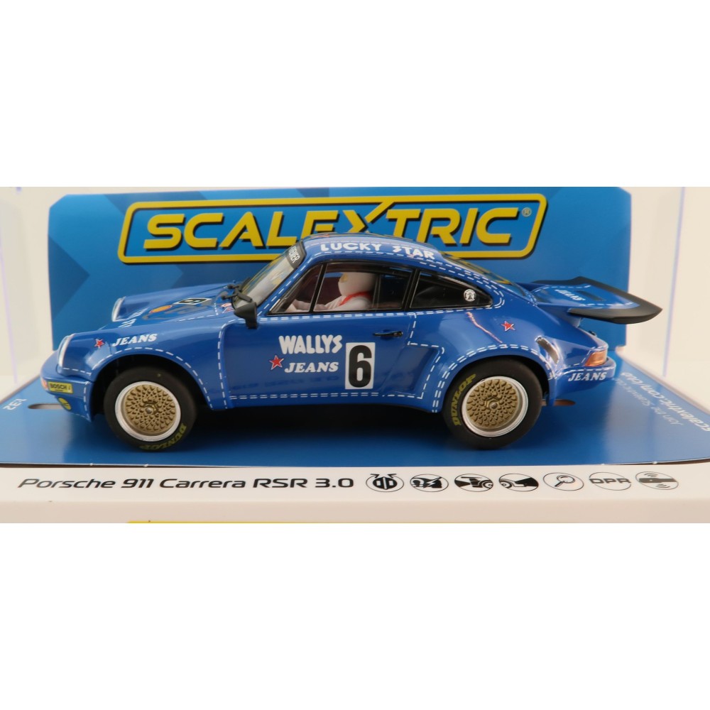 Scalextric C4398 Porsche 911 Carrera RSR 3.0 - Wallys Jeans Slot Car 1:32 Scale
