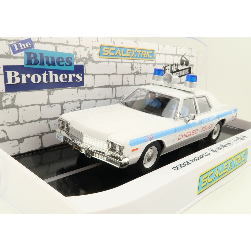 Scalextric C4407 Dodge Monaco - Blues Brothers - Chicago Police Slot Car 1:32 Scale