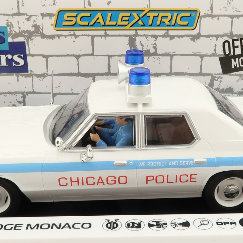 Scalextric C4407 Dodge Monaco - Blues Brothers - Chicago Police Slot Car 1:32 Scale