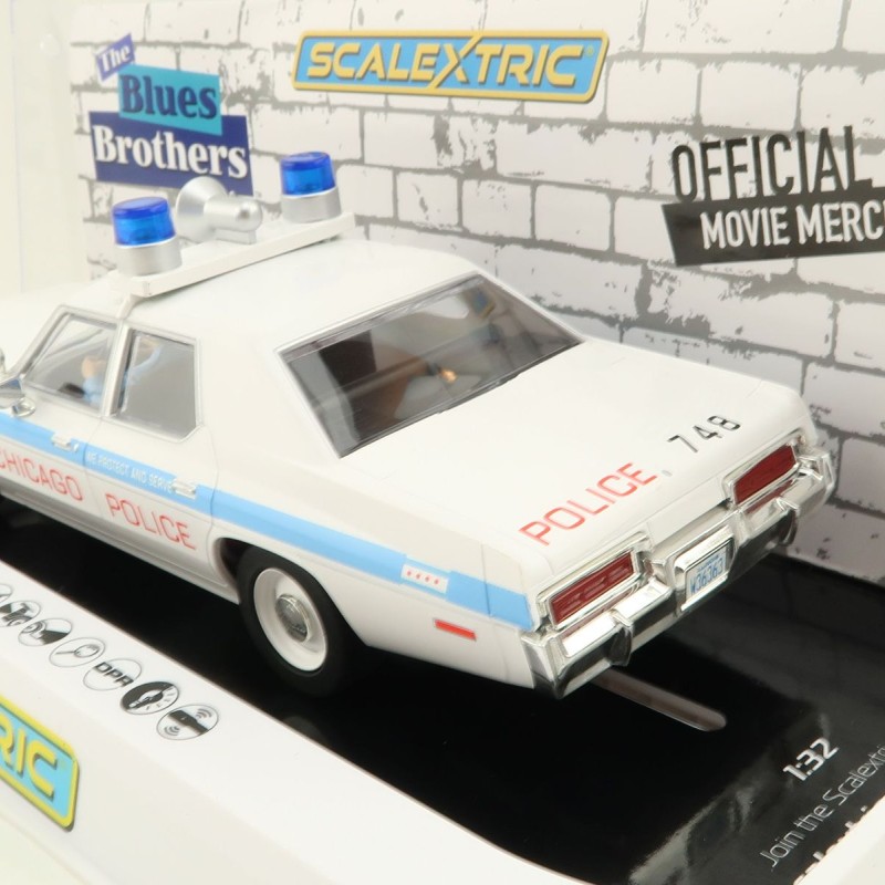 Scalextric C4407 Dodge Monaco - Blues Brothers - Chicago Police Slot Car 1:32 Scale